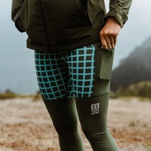 Topo Designs Olive Grid Tights (M)